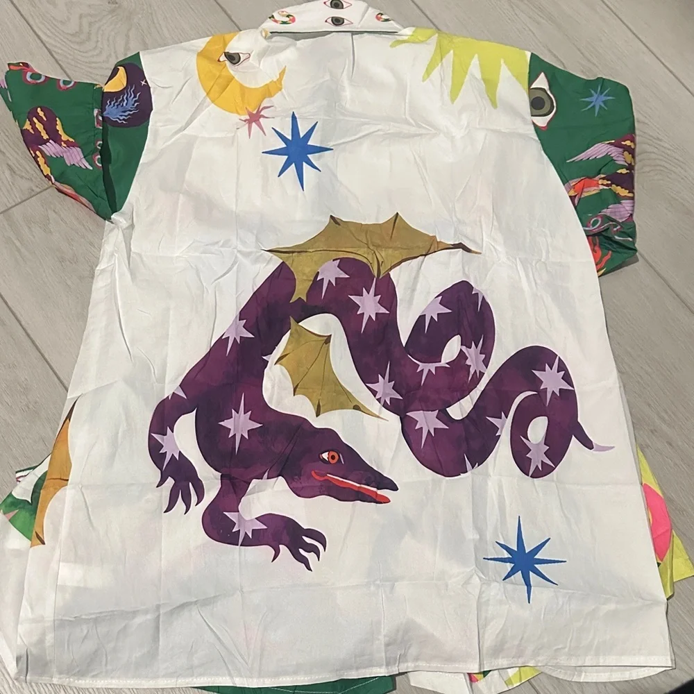 Kitson Multicolor Graphic Shirt and Shorts Set - Picture 5 of 10